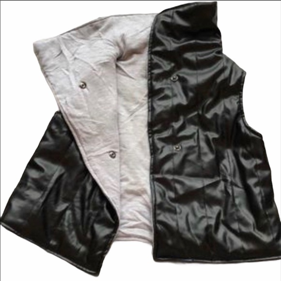 Afton Street Baby Kid Faux Leather Reversible Vest - Picture 2 of 6